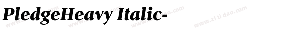 PledgeHeavy Italic字体转换